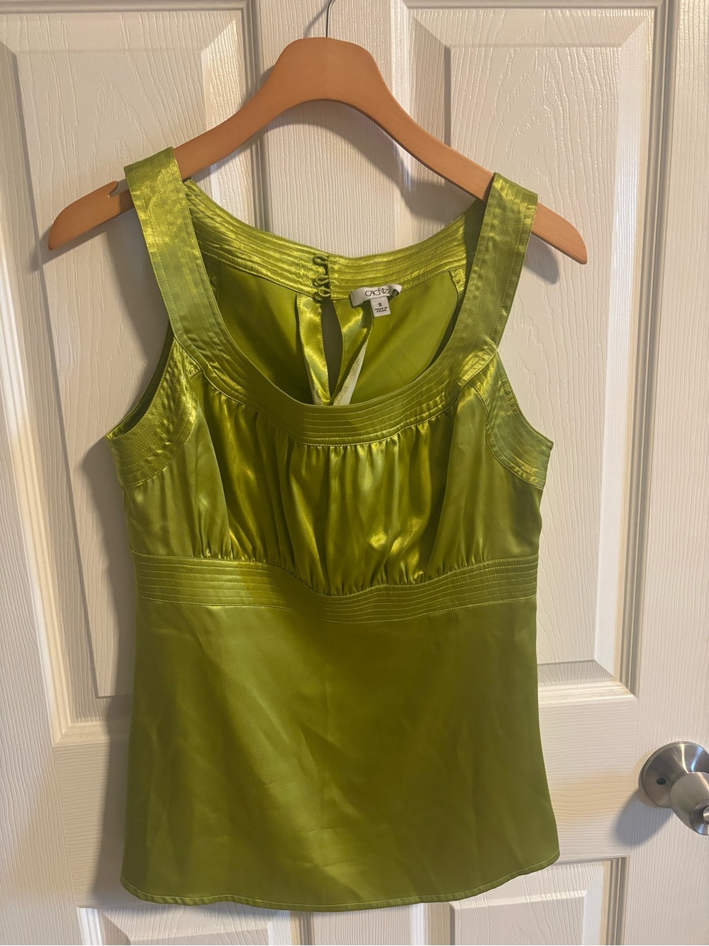 Vintage Cache Green Satin Top
